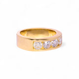 14K Yellow Gold 2.20 Carat Natural Diamond Wedding Band Ring