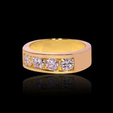 14K Yellow Gold 2.20 Carat Natural Diamond Wedding Band Ring