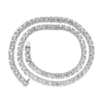 14K White Gold Graduated Diamond Tennis Chain in a spiral formation 