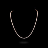 Collar de tenis con diamantes de laboratorio de 22,00 quilates de oro rosa de 14 quilates