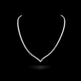 Gargantilla tenis de oro blanco de 14K con diamantes de laboratorio de 16.51 quilates