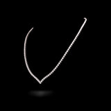 Gargantilla tenis de oro blanco de 14K con diamantes de laboratorio de 16.51 quilates