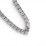 Gargantilla tenis de oro blanco de 14K con diamantes de laboratorio de 16.51 quilates