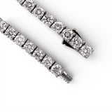 Gargantilla tenis de oro blanco de 14K con diamantes de laboratorio de 16.51 quilates