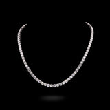 Cadena tenis de oro blanco de 14K con diamantes de laboratorio de 31,35 quilates