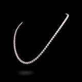 Cadena tenis de oro blanco de 14K con diamantes de laboratorio de 31,35 quilates
