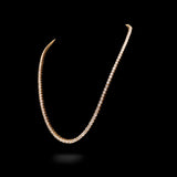Cadena tenis de oro amarillo de 14 quilates con diamantes de laboratorio de 30,20 quilates