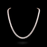 Cadena de tenis de oro rosa de 14 quilates con diamantes de laboratorio de 89,00 quilates