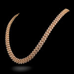 side image of 14K Yellow Gold Miami Cuban Link Diamond Chain