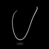Collar de tenis de oro blanco de 14 quilates con diamantes de laboratorio de 32,00 quilates