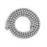 Collar de tenis de oro blanco de 14 quilates con diamantes de laboratorio de 32,00 quilates