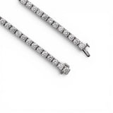 Collar de tenis de oro blanco de 14 quilates con diamantes de laboratorio de 32,00 quilates