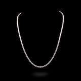 Gargantilla de tenis de oro blanco de 14 quilates con diamantes de laboratorio de 16,00 quilates
