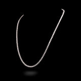 Gargantilla de tenis de oro blanco de 14 quilates con diamantes de laboratorio de 16,00 quilates