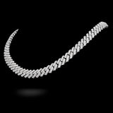 10K White Gold Miami Cuban Link Diamond Chain 133 Gr
