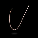 Collar tenis de oro rosa de 14K con diamantes de laboratorio de 13.68 quilates