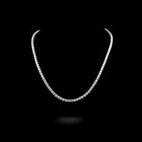 Gargantilla de tenis de oro blanco de 14K con diamantes de laboratorio de 20.15 quilates