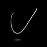 Gargantilla de tenis de oro blanco de 14K con diamantes de laboratorio de 20.15 quilates