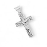 14K White Gold 14.30 Carat Crucifix Cross Diamond Pendant