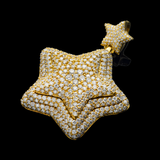 14K Yellow Gold Brilliant Star Pendant | 5.00 Carat Round-Cut Diamond