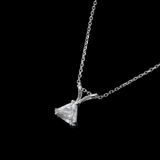 14K White Gold Triangle Solitaire Pendant Necklace | 0.75 ctw. Trillion-Cut Diamond