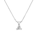 14K White Gold Triangle Solitaire Pendant Necklace | 0.75 ctw. Trillion-Cut Diamond