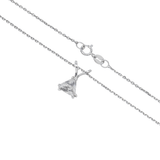 14K White Gold Triangle Solitaire Pendant Necklace | 0.75 ctw. Trillion-Cut Diamond