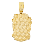 back shot of 14K Yellow Gold Bleeding Jesus Pendant – Iced Out Face with 3.60 Carat Diamonds El Russo & Co