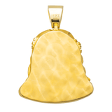 14K Yellow Gold Jesus Head Pendant | 1.62 Carat Round-Cut Diamond