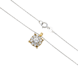 14K Yellow Gold Round Halo Solitaire Pendant Necklace | 1.50 ctw. Round-Cut Diamond