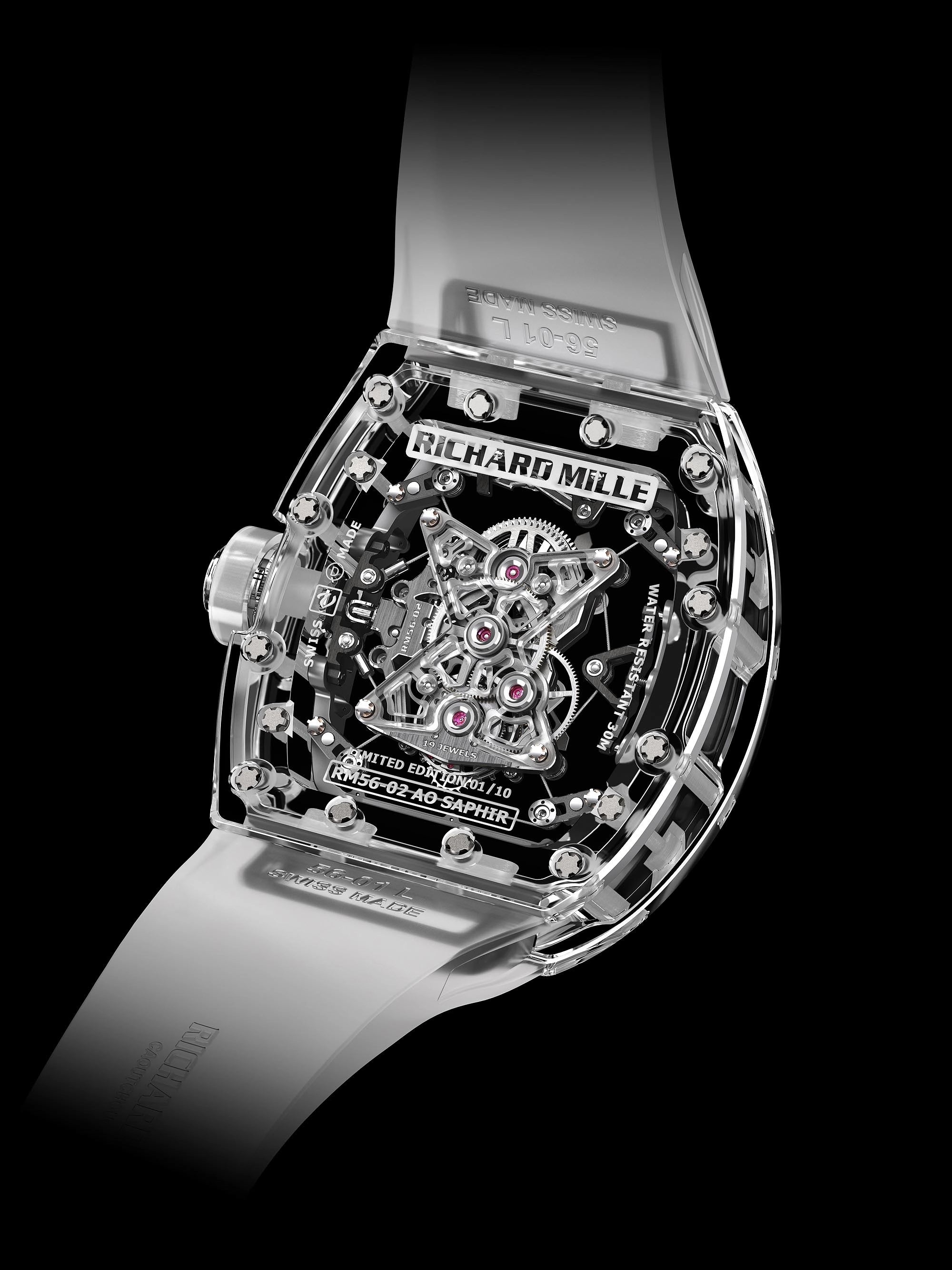 image of the sapphire back of Richard Mille Tourbillon RM 56-02