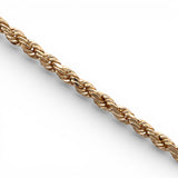 Pulsera de oro amarillo de 10K semirrígida de cuerda 1.70 mm