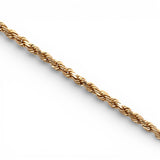 Pulsera de cuerda semirrígida de oro amarillo de 10 quilates y 1,45 mm