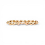 Pulsera de cuerda semirrígida de oro amarillo de 10K y 6.60 mm