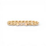 Pulsera de cuerda semirrígida de oro amarillo de 10K, 7.30 mm
