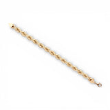 Pulsera de cuerda semirrígida de oro amarillo de 10K, 7.30 mm
