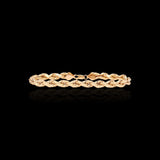 Pulsera de cuerda semirrígida de oro amarillo de 10K y 5.95 mm