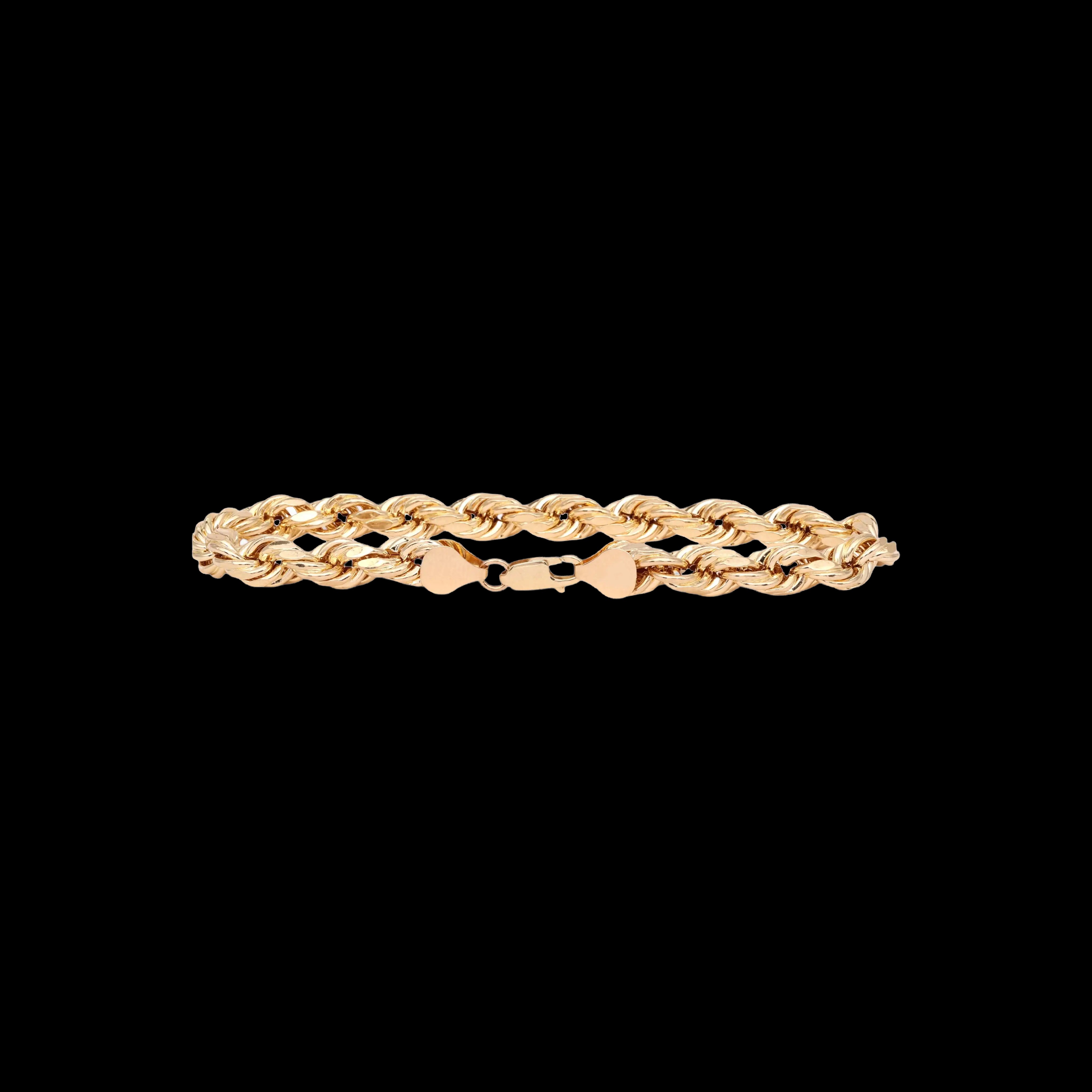 Gold Bracelet on a Black Background