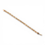 Pulsera de cuerda semirrígida de oro amarillo de 10K y 5.95 mm