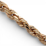 Pulsera de cuerda semirrígida de oro amarillo de 10K y 5.95 mm