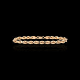 Pulsera de cuerda semirrígida de oro amarillo de 10K y 4.69 mm