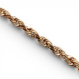 Pulsera de cuerda semirrígida de oro amarillo de 10K y 2.70 mm