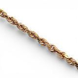 Pulsera de cuerda semirrígida de oro amarillo de 10K y 2,50 mm
