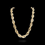 10K Yellow Gold Semi Solid Rope Chain
