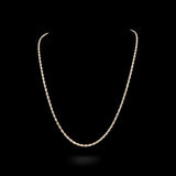 10K Yellow Gold Semi Solid Rope Chain