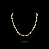 10K Yellow Gold Semi Solid Rope Chain