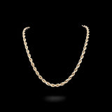 10K Yellow Gold Semi Solid Rope Chain