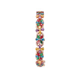 14K Rose Gold Infinity Color Flower Bracelet 25.00 Carat Diamond