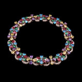 14K Rose Gold Infinity Color Flower Bracelet 25.00 Carat Diamond