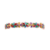 14K Rose Gold Infinity Color Flower Bracelet 25.00 Carat Diamond